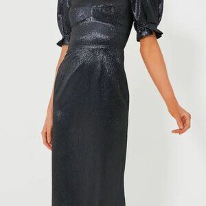Saloni Metallic Midnight Rachel D Dress